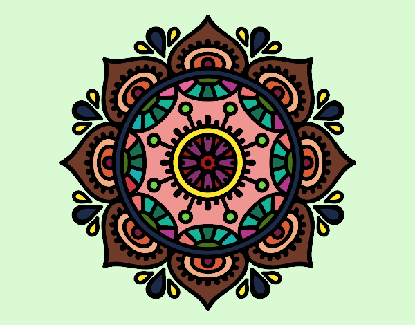 Desenho Mandala para relaxar pintado por TamiresBar