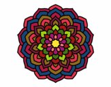 Desenho Mandala pétalas de flores pintado por Nauan