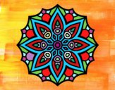 Desenho Mandala simetria simples pintado por jmario