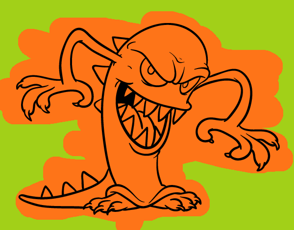 Desenho Monstro malicioso pintado por Valdenia