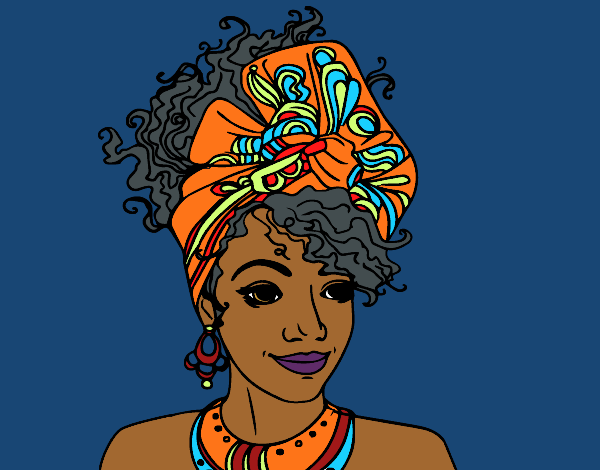 Desenho Mulher africana pintado por MONICANINA