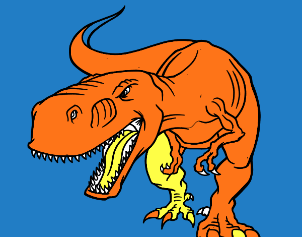 Desenho Tiranossaurus Rex aborrecido pintado por Valdenia