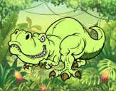 Desenho Tyrannosaurus Rex pintado por Theo_2016