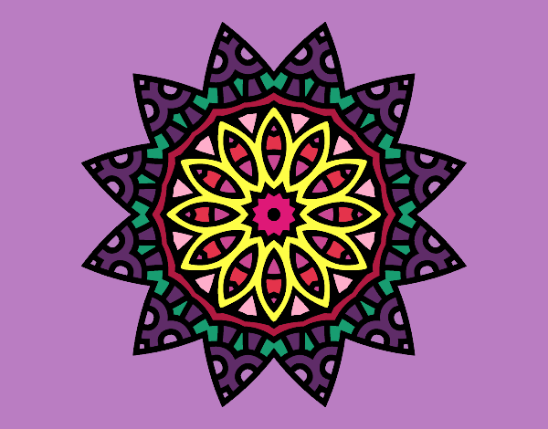 Desenho Mandala estrela pintado por Lizz