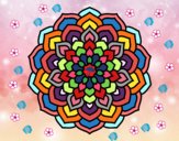 Desenho Mandala pétalas de flores pintado por hinary