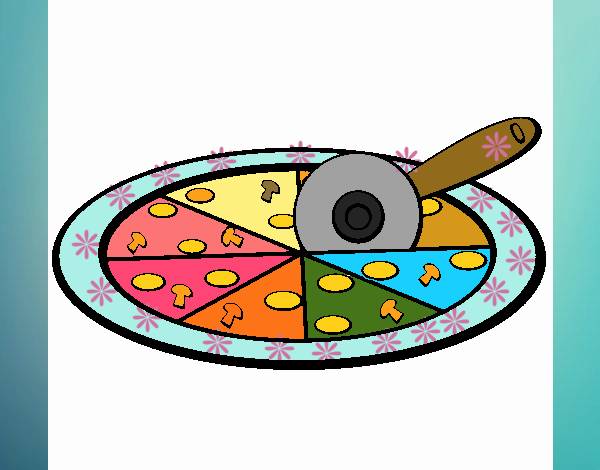 Desenho Pizza pintado por 3648