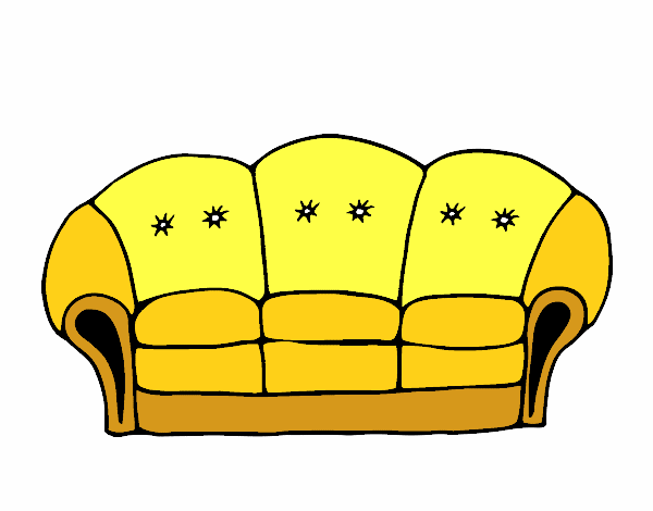 sofá amarelo