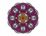 Desenho Mandala flor criativo pintado por janett