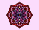 Desenho Mandala flor de la concentração pintado por cledna 