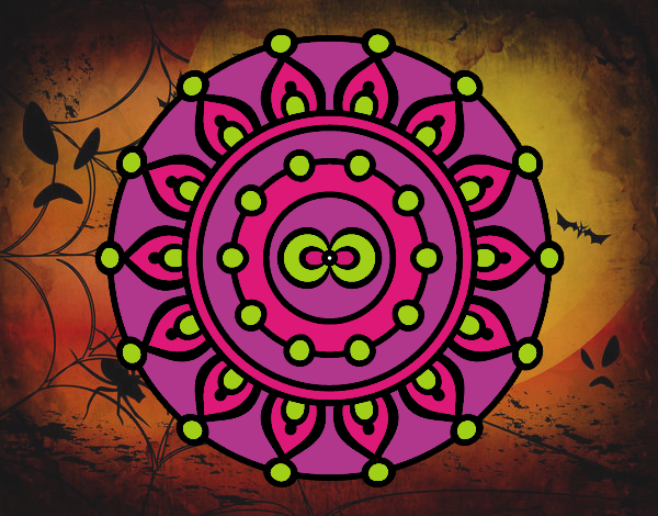 Desenho Mandala meditação pintado por OZAA