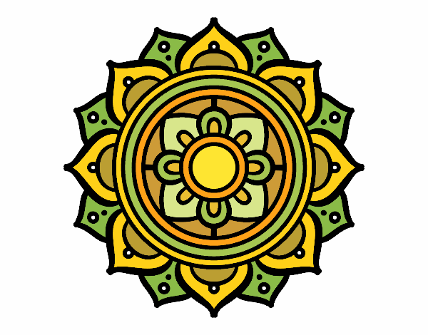 Mandala mosaico griego