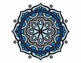 Desenho Mandala para meditar pintado por janett