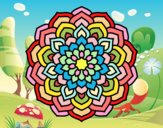 Desenho Mandala pétalas de flores pintado por ylime