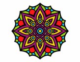 Desenho Mandala simetria simples pintado por OZAA