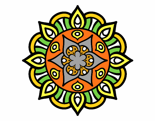 Desenho Mandala vida vegetal pintado por MONICANINA