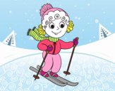 Menina esquiadora
