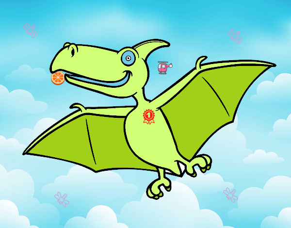 Fundo colorido de desenho animado de dinossauro com antigos personagens de  animais voadores e blindados ilustração vetorial plana
