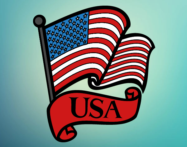 Desenho Bandeira dos Estados Unidos pintado por Luanapop