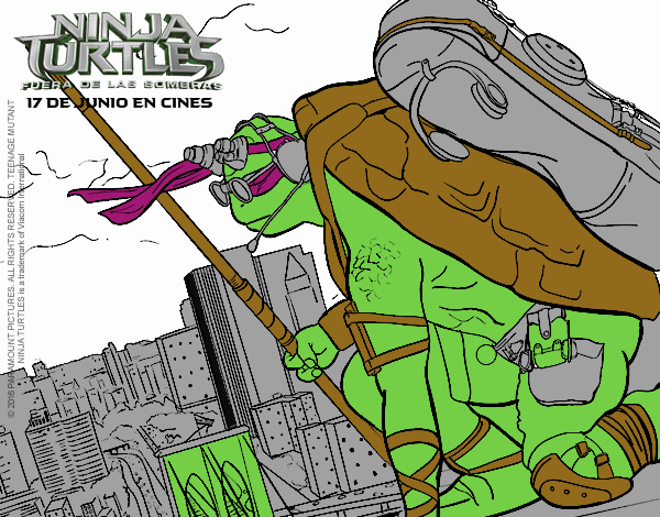 Desenho de Tartarugas Ninja Heróis Mutantes: O Romper das Sombras para  colorir