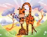 Desenho Mamã girafa pintado por jenyffer 