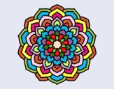 Desenho Mandala pétalas de flores pintado por ValSerra