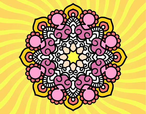 Desenho Mandala reunião pintado por ylime