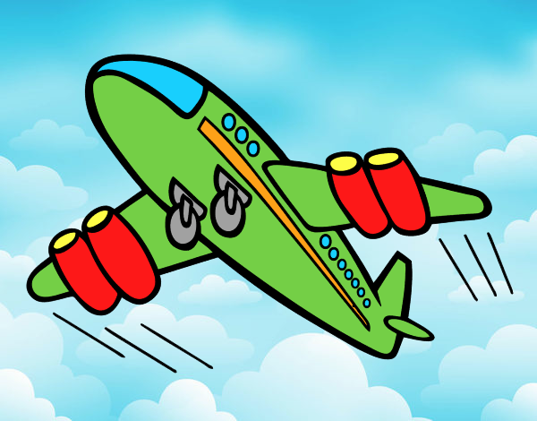 Desenho Aeroplano rápido pintado por AKIRO