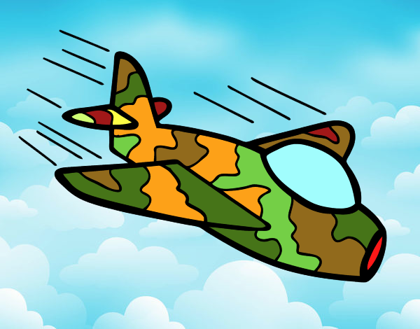 Desenho Avião da camuflagem pintado por AKIRO
