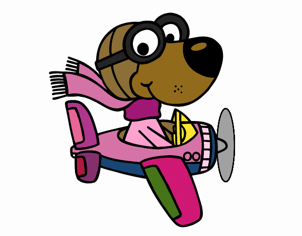 Desenho Cachorro aviador pintado por AKIRO
