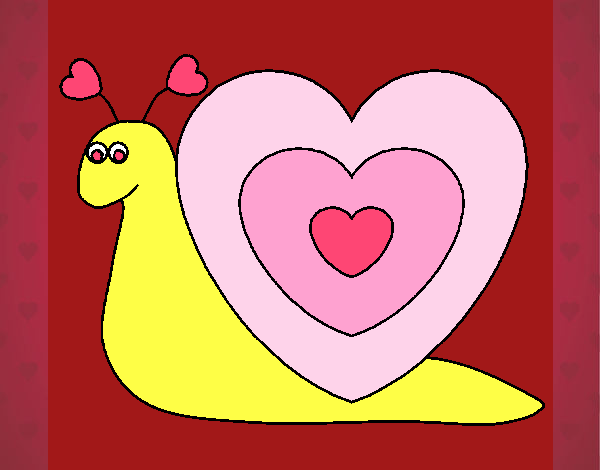 Desenho Caracol coração  pintado por jessica99