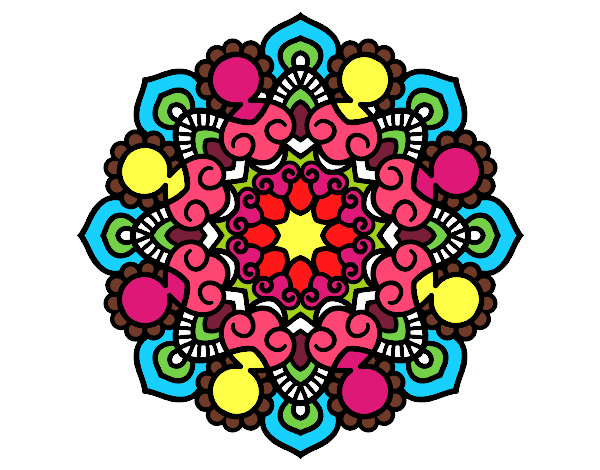 Desenho Mandala reunião pintado por mahstar