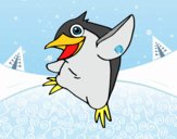 Desenho Pinguim-azul pintado por dirce