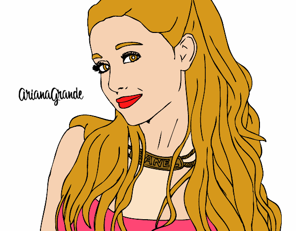 Desenho Ariana Grande com coleira pintado por leticia222