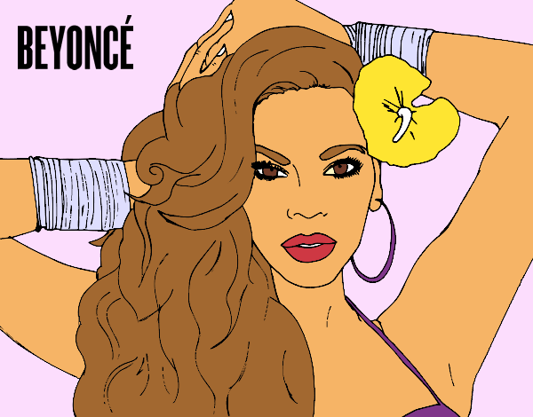 Desenho Beyoncé pintado por IsaBellota