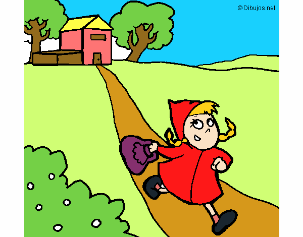 Desenho Capuchinho vermelho 3 pintado por AmandaBC