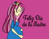 Desenho Mamã grávida no Dia da Mãe pintado por FoxGirl