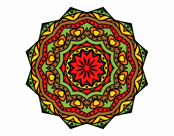Desenho Mandala com estrato  pintado por MI10