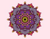Desenho Mandala flash floral pintado por janett