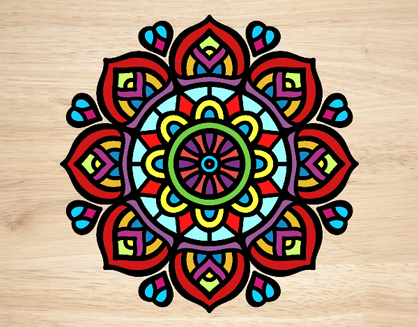 Desenho Mandala para a concentração mental pintado por jmario