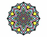 Desenho Mandala simetria simples pintado por jujutop