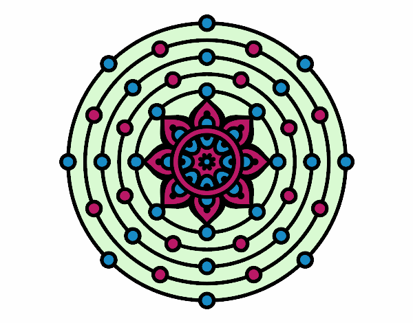 Desenho Mandala sistema solar pintado por jujutop