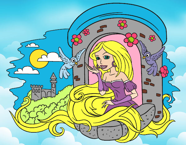 Desenho Princesa Rapunzel pintado por AmandaBC