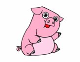 Desenho Un porco pintado por dirce