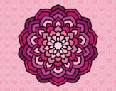 Desenho Mandala pétalas de flores pintado por saraheler