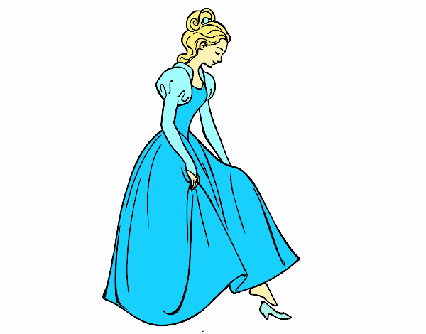 Desenho Princesa e sapato pintado por kelly24