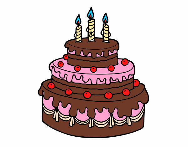 Desenho Torta de Aniversário pintado por janainalve