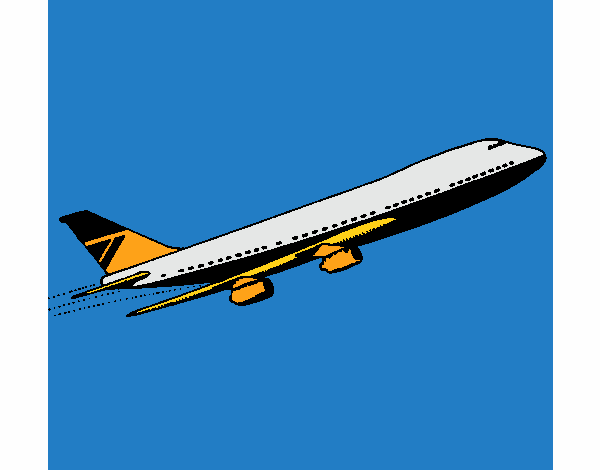Avião no ar
