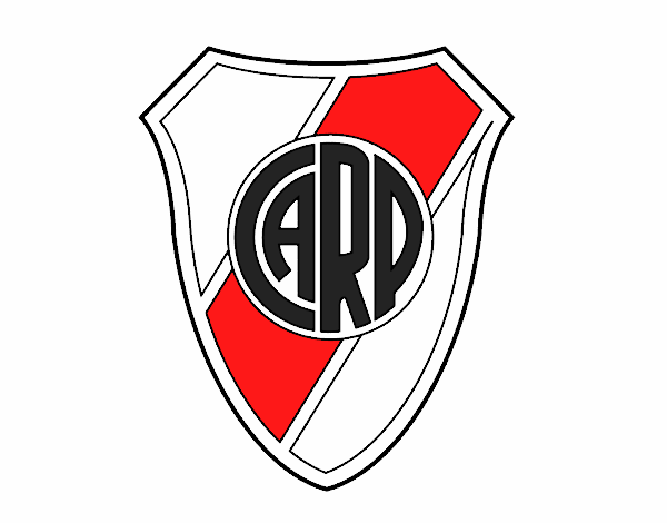 Desenho Emblema do Atlético River Plate pintado por thauis