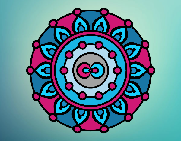 Desenho Mandala meditação pintado por fernandaar
