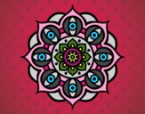 Desenho Mandala olhos pintado por fernandaar